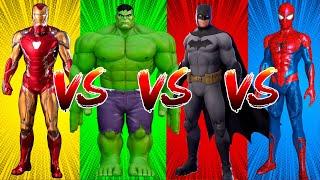 SUPERHERO COLOR DANCE CHALLENGE Iron Man vs Hulk vs Deadpool vs Spider-Man