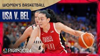 U.S. women's basketball beats out Belgium behind Breanna Stewart, A'ja Wilson | Paris Olympics