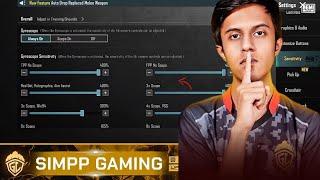 SIMPP GAMING SENSITIVITY 3.2 | BEST ESPORTS PLAYER SENSITIVITY BGMI