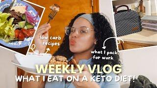 vlog | what I eat in a week on KETO + lunch ideas for work, low carb recipes & first week recap!