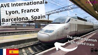 Lyon, France - Barcelona, Spain by an AVE international high speed train operated by Renfe