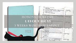 Functional Hobonichi Weeks layout ideas for 2 weeks | simple is best | wk 44 & 45