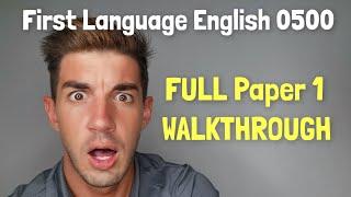 iGCSE First Language English - FULL Paper 1 WALKTHROUGH!