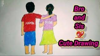 Anna Papa Drawing /Very easy /simple method for bro/sis lovely forever