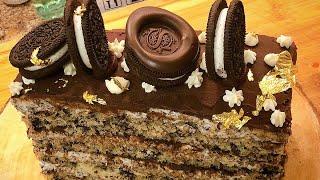 Oreo cookies n cream layer cake | Rectangular loaf cake| by SNACKAHOLIC