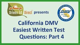 Easy DMV Written Test 100 Easiest DMV Questions Ranked #40 - #21 CA DMV Green Series Part 4