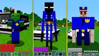 Minecraft HOW to play ZOMBIE ENDERMAN GOLEM POLICE in Minecraft NOOB VS PRO ANIMATION POLICEMAN