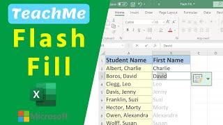 Flash Fill on Microsoft Excel | Office 365