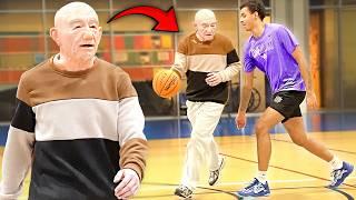 Grandpa Plays Basketball At The Gym!