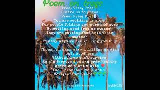 Poem on the topic TREES...#Deepika