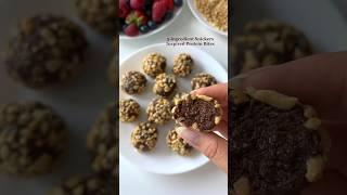 5-ingredient ”Snickers” Protein Bites #snackideas #easyrecipes #healthyrecipes