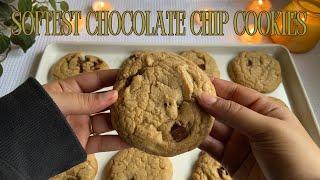 Soft Fluffy Chocolate Chip Cookies  Bake with me