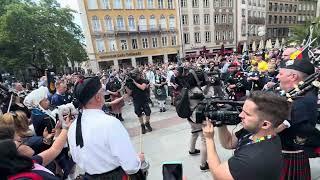 Scotland The Brave : Marienplatz, Munich, Germany. Tartan Army. EURO 2024