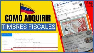 COMO COMPRAR TIMBRE FISCAL EN VENEZUELA | LEGALIZACION NUEVO SISTEMA SAREN