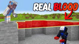  I Fooled My SISTER With REAL BLOOD in Minecraft..