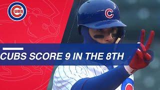 Cubs come back with nine-run 8th inning