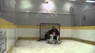 Briere's Goalie School - Another prospect training at Briere's Training Facility RH   Fall 2010 5