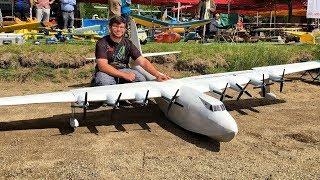 GIGANTIC XXXL RC HUGHES H4 HERCULES SPRUCE GOOSE SPECTACULAR WATERPLANE FLIGHT DEMONSTRATION