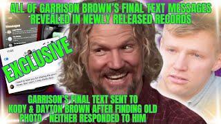 GARRISON BROWN'S FINAL TEXTS to Janelle Revealed in NEWLY RELEASED RECORDS, Kody IGNORED GARRISON