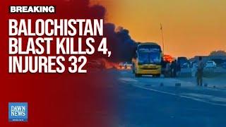 4 Dead, 32 Injured as Bus Targeted in Blast in Balochistan’s Turbat: Police | Dawn News English