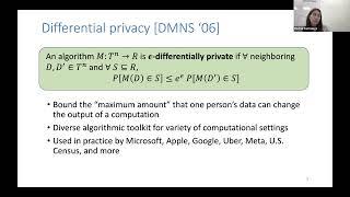 Rachel Cummings: Improving Communication for Differential Privacy: Insight from Human Behavior