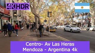 Av Las Heras Centro de Mendoza Argentina 2023  Walking Tour PRECIOS DE TODO UN POCO 4K