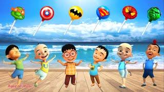 SERU..!! UPIN IPIN DAN TEMAN TEMANNYA MEMAKAN PERMEN LOLIPOP BERUBAH MENJADI SUPERHERO