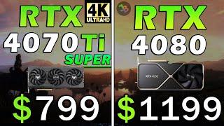 RTX 4070 Ti Super vs RTX 4080 | REAL Test in 10 Games | 4K | Rasterization, RT, DLSS, FSR3, FG