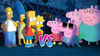 Los Simpsons vs La Familia Peppa Pig - BATALLA DE RAP ANIMADA
