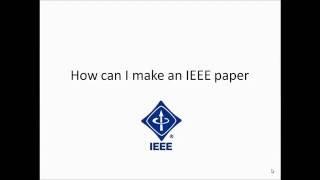How can i prepare my own IEEE paper