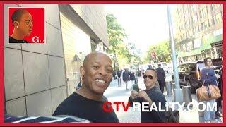Dr. Dre surrounded by white guys with The Chronic on GTV Reality