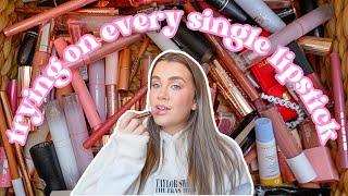 trying on *every lipstick* i own!  + DECLUTTER!! 2025