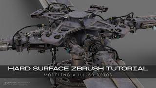 Hard Surface ZBrush Tutorial PROMO // Modeling A UH-60 Rotor
