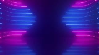 Horizontal Glowing Neon Lights Stage Loop Animated Background - Free Footage - Motion Made