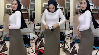 Hijab Style Try On Haul Random Women's Long Skirt Premium Material