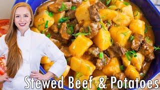 EASY Ukrainian Stewed Beef & Potatoes {Жаркое} - The BEST Recipe! Slow-Cooker, Instant Pot Friendly!