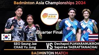 SEO Seung Jae /CHAE Yu Jung vs PUAVARANUKROH /TAERATTANACHAI | Badminton Asia Championships 2024