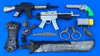 Found Grabbing MP7  Action series Gun & Toys Equipments, Scar Gun Surprising Airplan, Motor Bike