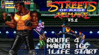 Streets of Rage Remake V5.2 - Adam - Route 4 (Mania) 1CC - 1 Life Start