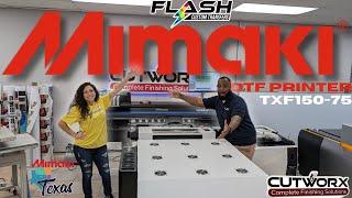 MUST WATCH!!! PRINTING YOUR DTF TRANSFERS ON THE BRAND NEW MIMAKI TxF150-75 DTF PRINTER #howto