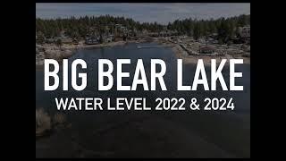 Big Bear Lake before and after a 15-foot increase in water depth thanks to winter storms