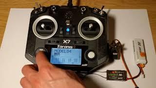 How to bind FrSky V8FR-II to Taranis Q X7 2.4GHz 7CH Transmitter