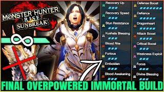 New ULTIMATE Immortal Build - NEVER Cart & HUGE Damage - All Weapons - Monster Hunter Rise Sunbreak!