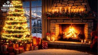 Beautiful Christmas Music With Fireplace  Relaxing Christmas Classic Music  Christmas Ambience