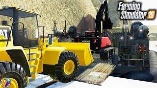 FS19- TRANSPORTING HEAVY DUTY MINING EQUIPMENT $3,000,000 TRANSPORT BOAT FARMING SIMULATOR 19