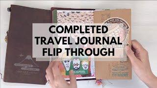 Completed Travel Journal Flip Through | Traveler's Company Narita TN