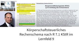 Körperschaftsteuerliches Rechenschema nach R 7.1 KStR im Lernfeld 9