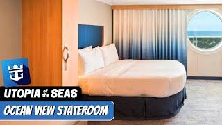 Utopia of the Seas | Ocean View Stateroom Walkthrough Tour | Royal Caribbean | 2024