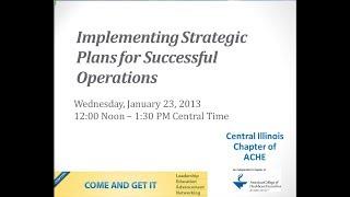 Implementing Strategic Plans for Successful Operations (VIDEO)