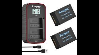 [KingMa] NP-T125 Camera Battery and Dual LCD Display Charger for FujiFilm GFX 50S, GFX 50R, GFX 100